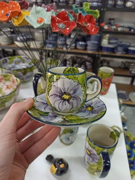 Espresso 100ml ze spodkiem Ceramika Bolesławiec