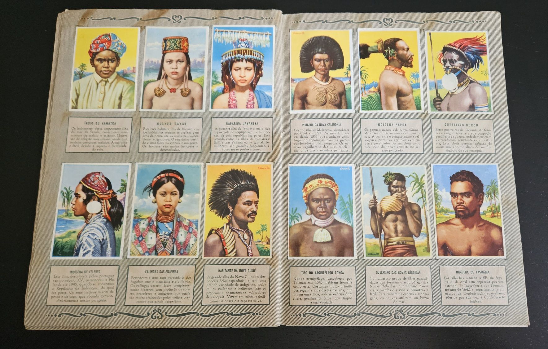 Raças Humanas - Caderneta completa de 128 cromos - 1ª edição