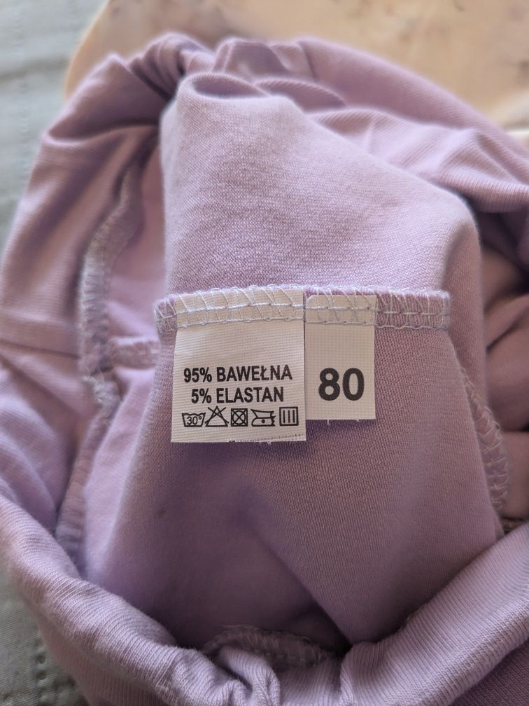 Elegancki komplet body z koronką + spodenki z falbanką, rozm. 80