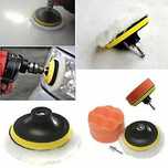 Kit polir discos berbequim 100mm adaptador tunning automovel 5 peças