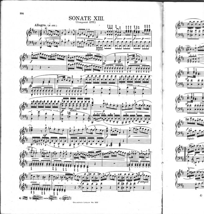 Piano - 18 Sonatas de Mozart - Coleção Litolff 1889