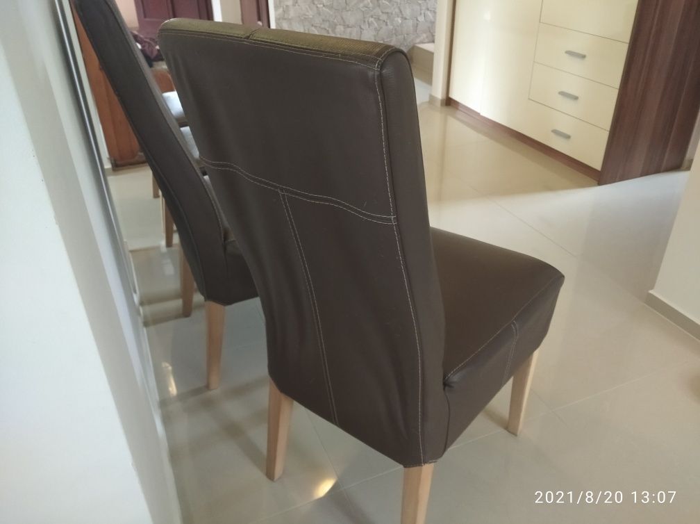 2 krzesła skórzane