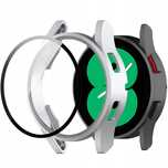 Etui + Szkło Do Samsung Galaxy Watch 4 5 44Mm Case - Srebrny