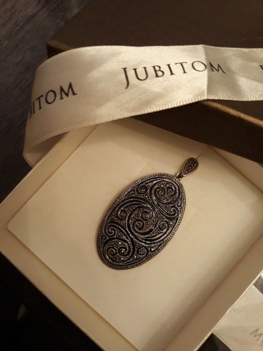 Zawieszka wisiorek srebrna jubitom niebieski markasyt nowa