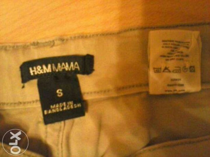 Spodnie ciążowe, bluzka tunika ciążowa H&M Mama, M/L