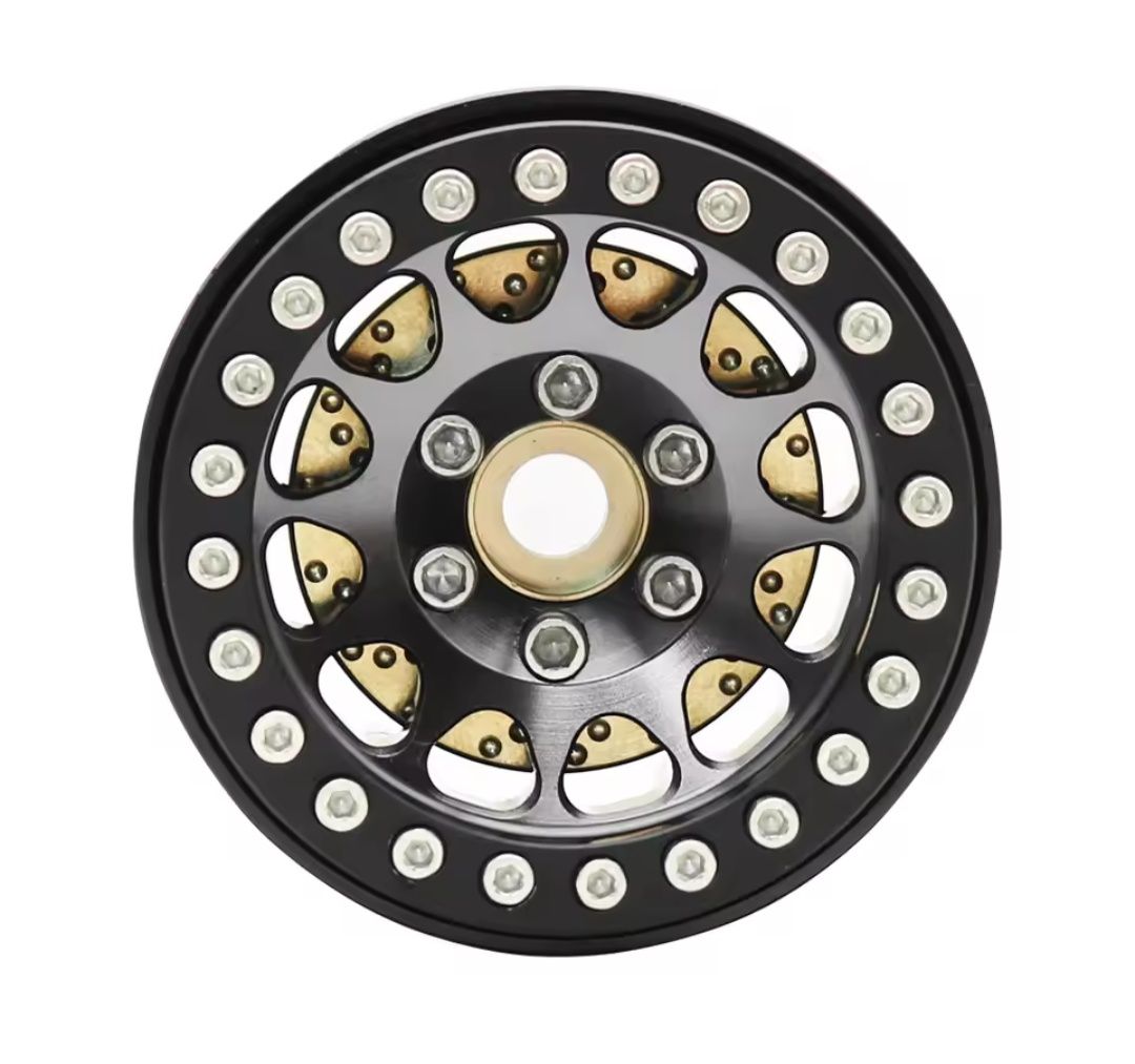 4 mosiężne dociążenia 420g do aluminiowych felg beadlock rc hex 12mm