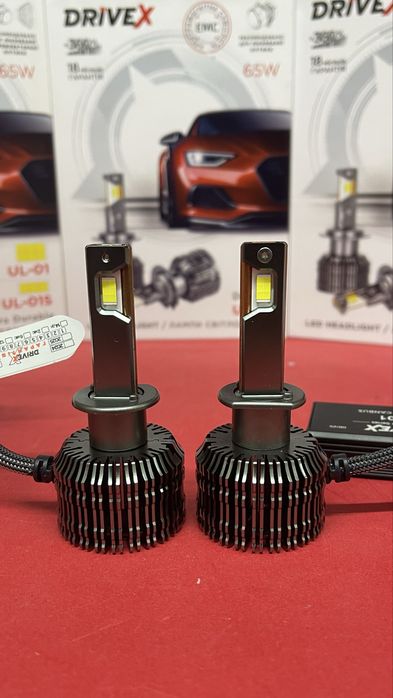 LED лампи Drivex UL-01 H1 H4 H7 H11 H8 H9 HB3 HB4—5500К/ГАРАНТІЯ 18міс