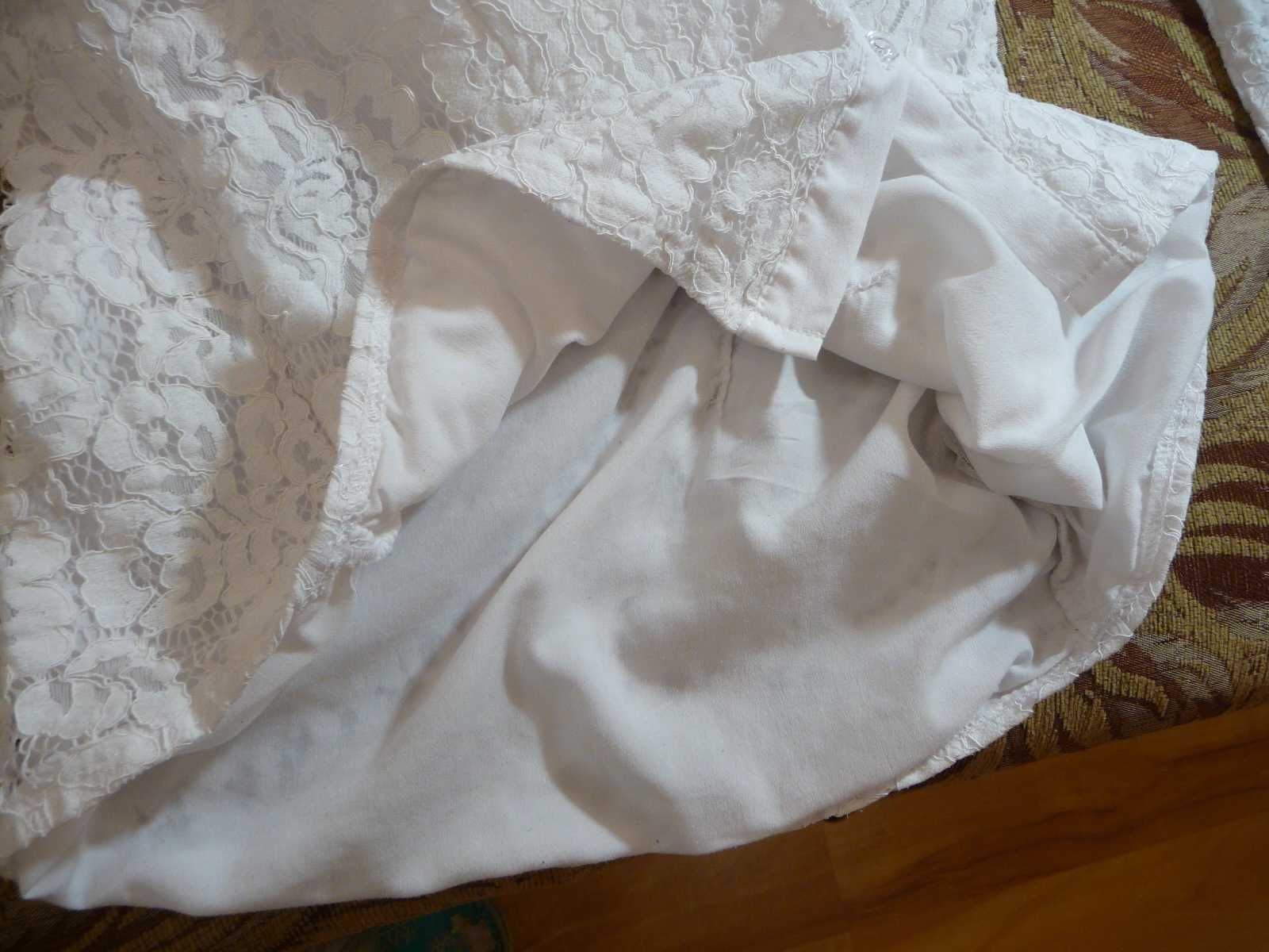 Нарядная гипюровая блузка девочке