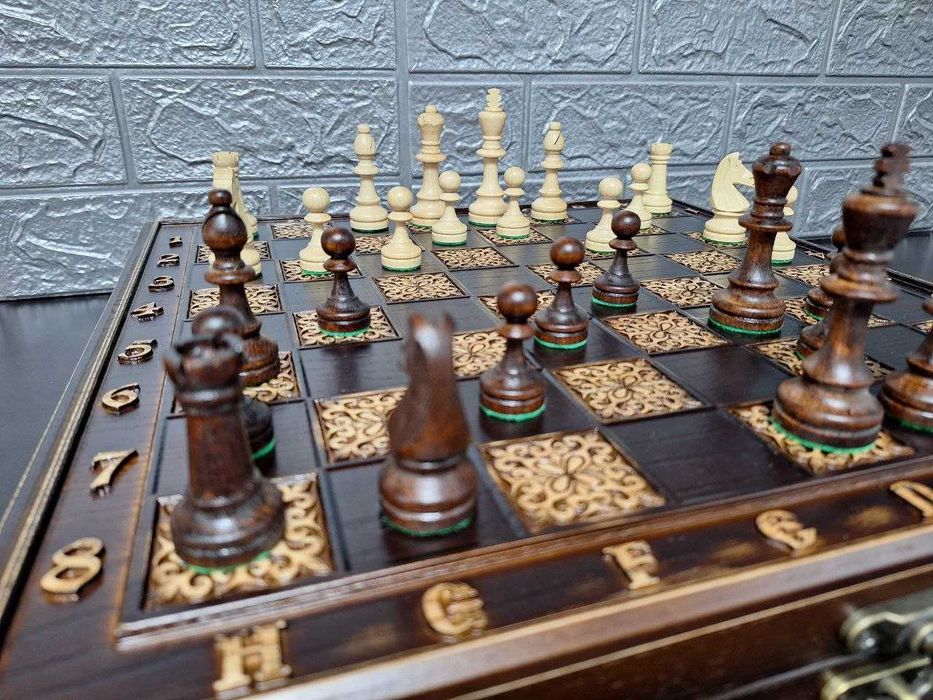 Drewniane szachy – warcaby