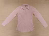 Рубашка блузка H&M в бледно-розовую полоску