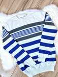 sweter męski oryginalny Lacoste L 40 biały w paski pasy swetr bluza