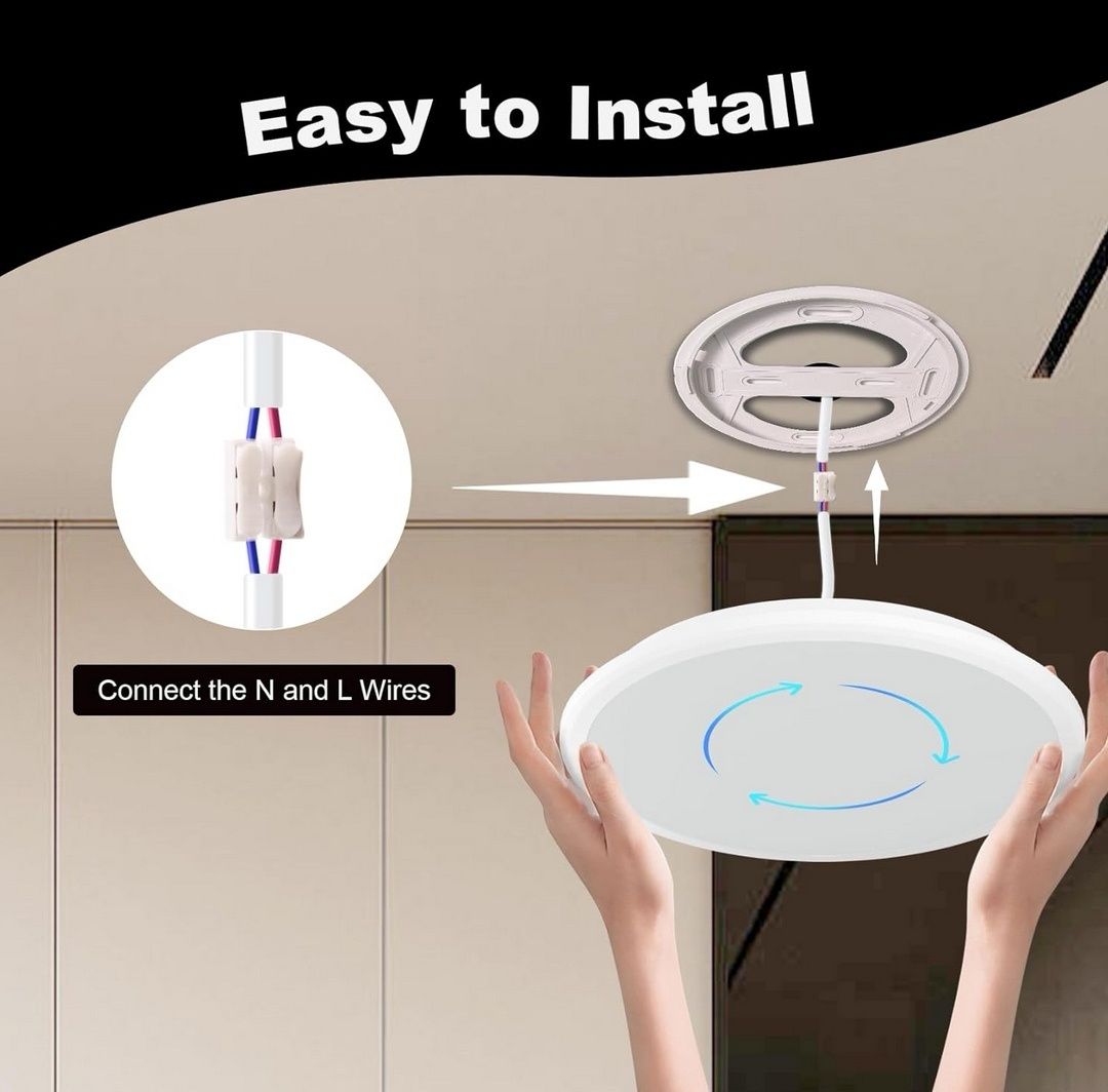 LUTW Lampa sufitowa LED 24W lampa sufitowa LED 3000K 30 cm