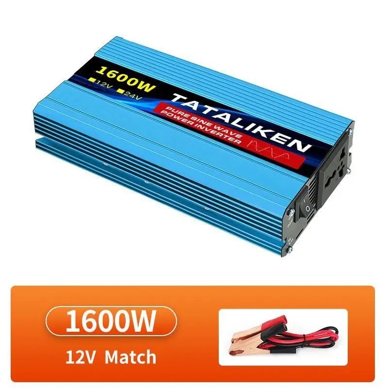 Инвертор для котла 12v 220 V Tataliken 1600w Чистый синус преобразоват