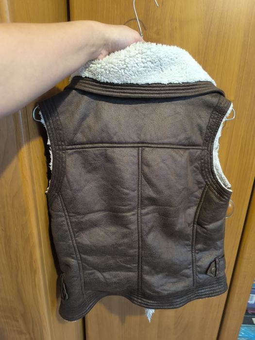 kożuch góralski serdak serdok kamizelka bezrękawnik folk futerko 38 M