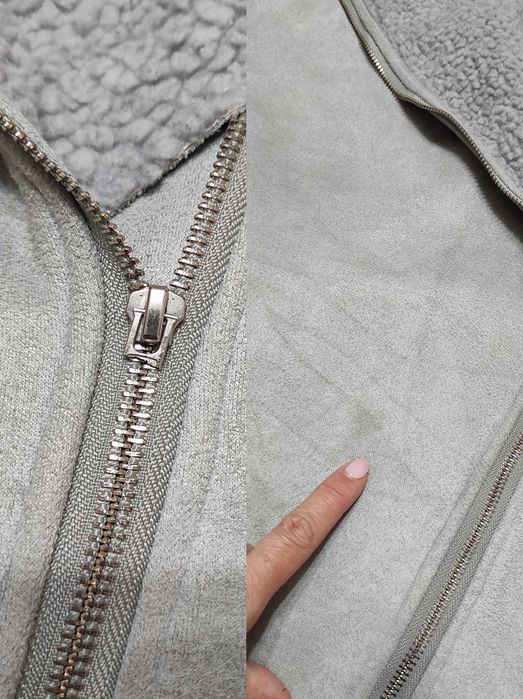 Утеплена дублянка косуха Boohoo на хутрі, тепла подовжена косуха Ботал