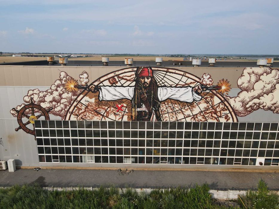 Artystyczne malowanie ściany. murale