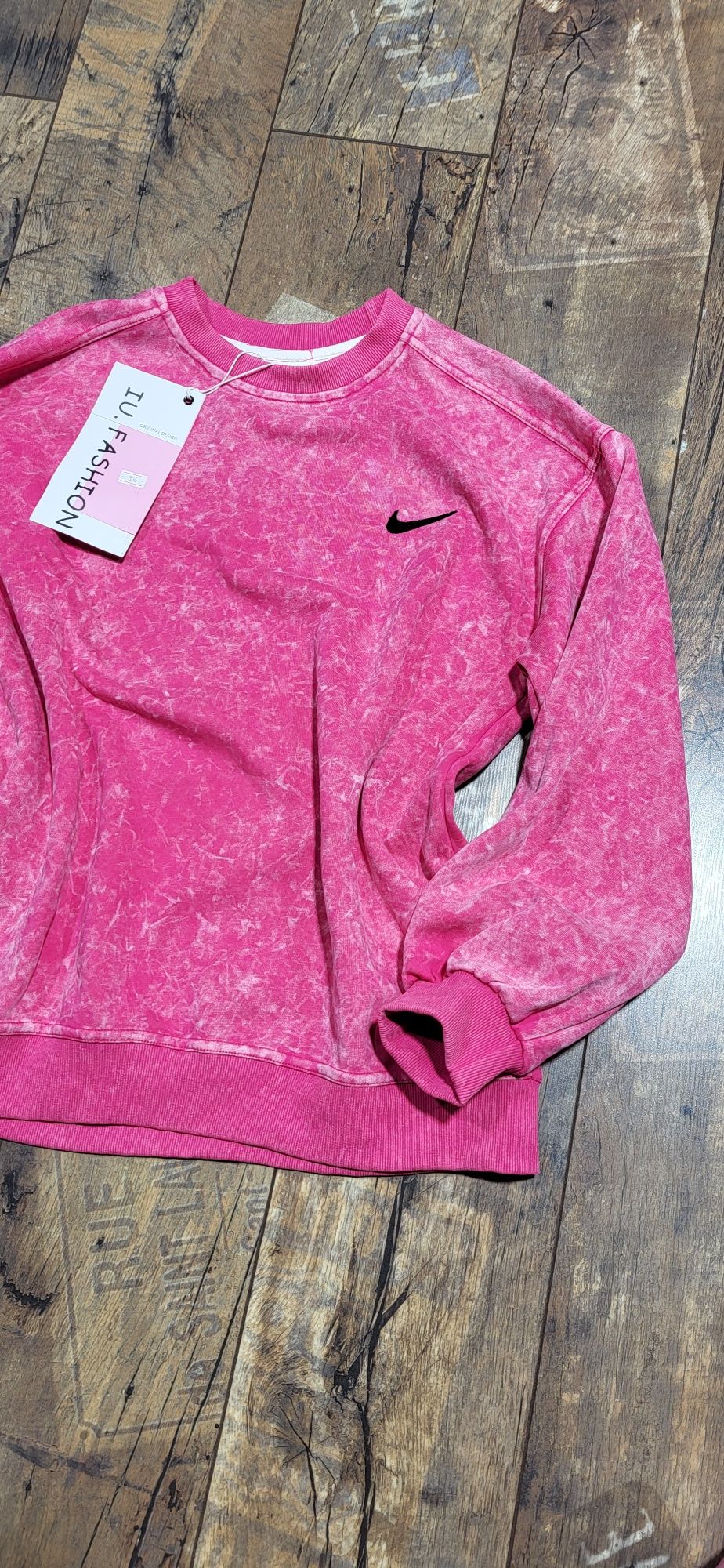 Różowa bluza damska dekatyzowana bawełna premium uni