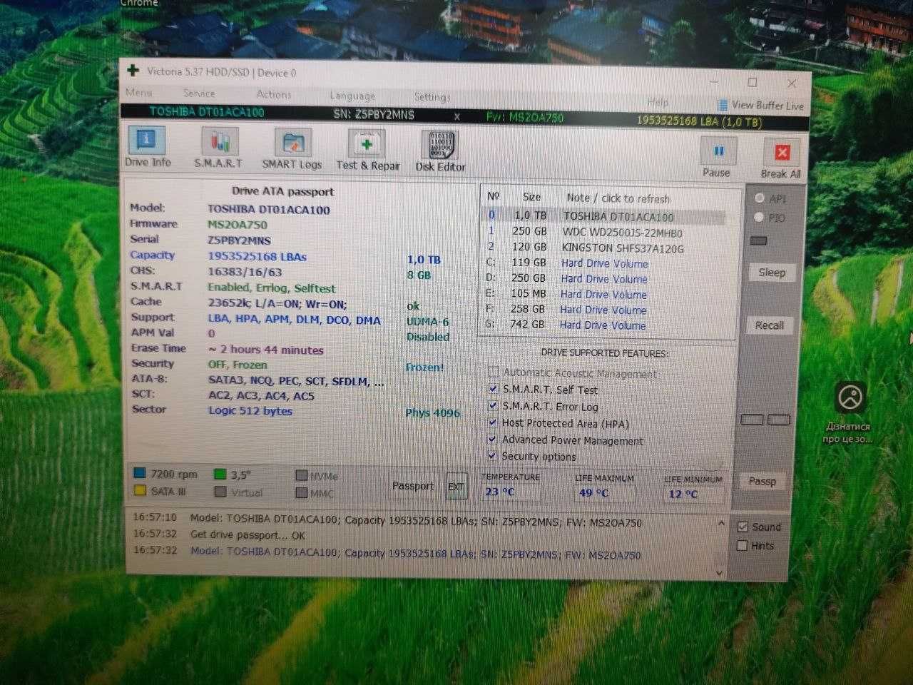 Жорсткий диск Toshiba hdd 1000 gb 1tb 3.5'' в гарному стані жесткий пк