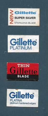 GILLETTE - 4 lâminas antigas diferentes