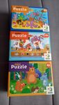 Puzzle dla dzieci 4+ 35 elementów. Zestaw 3 sztuk. Nowy.
