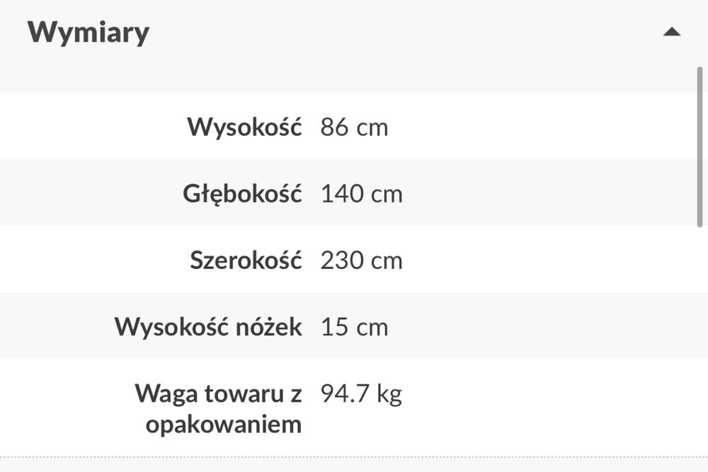 Narożnik z funkcja spania