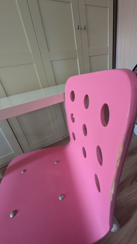 Zestaw biurko ikea PAHL plus krzesło