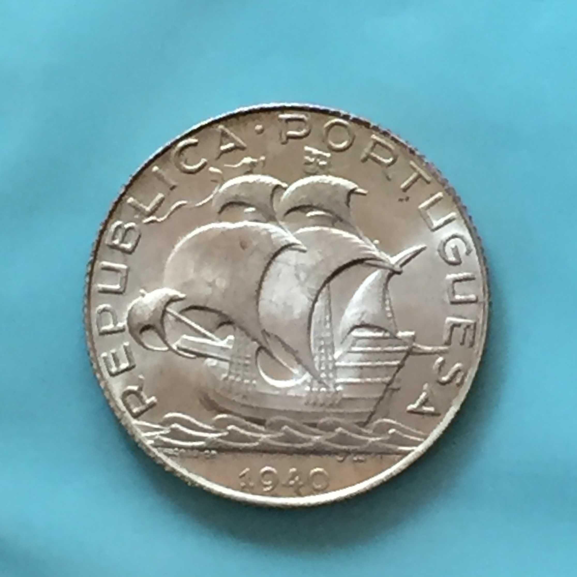 moeda 2,50 escudos 1940 - prata