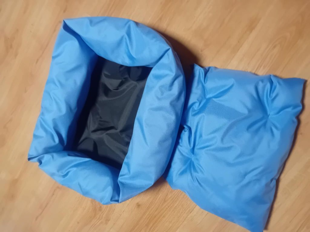 Niebieskie legowisko dla kota psa poduszka wodoodporne handmade