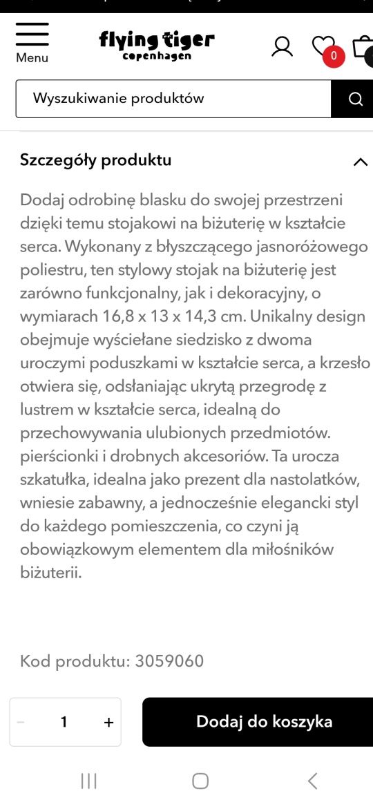 Szkatułka na biżuterię SERCE sofa NOWA idealna na PREZENT