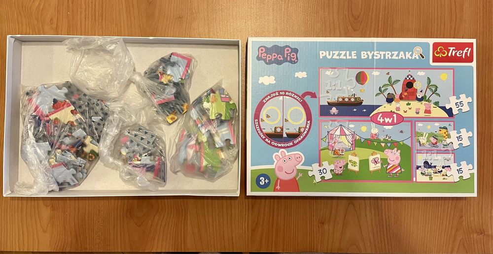 Puzzle 3+ Peppa, Elsa Frozen, książeczka z dźwiękiem