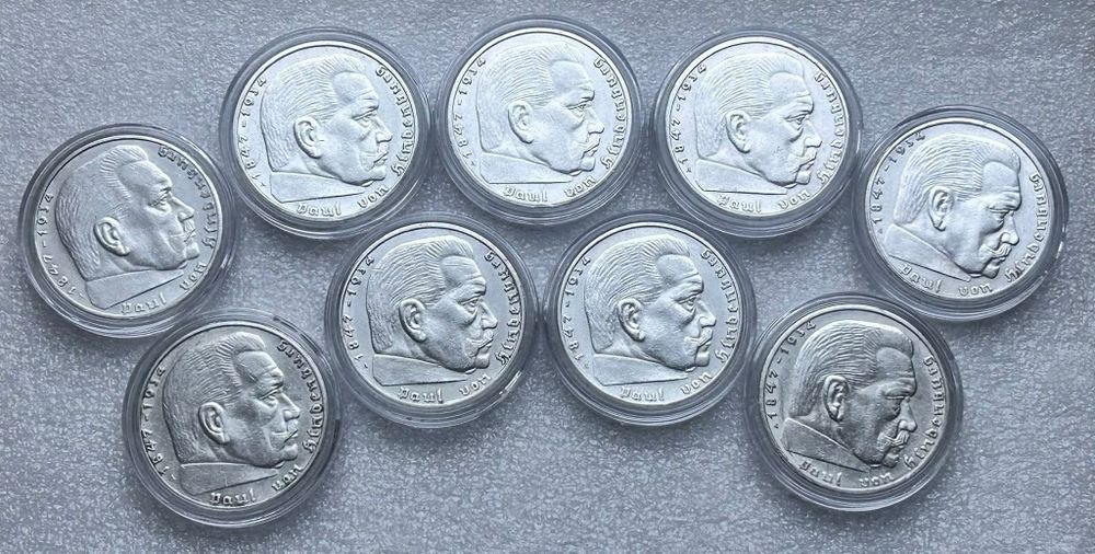 2 марки 1937 року ! Німеччина, Третій Рейх . СРІБЛО.