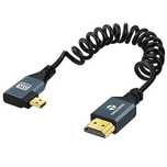 Kabel THSUCORDS Spiralny 8K Kątem Lewym Micro HDMI do HDMI