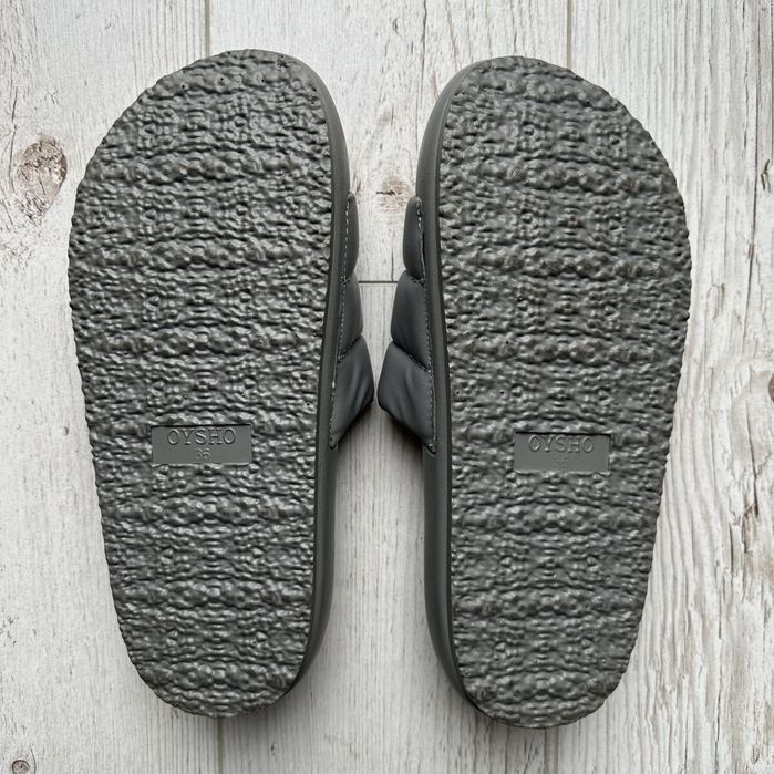 Szare klapki kapcie OYSHO 23cm 36