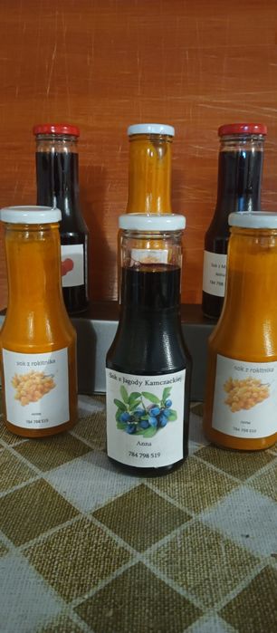 Sok rokitnik malina jagoda kamczacka