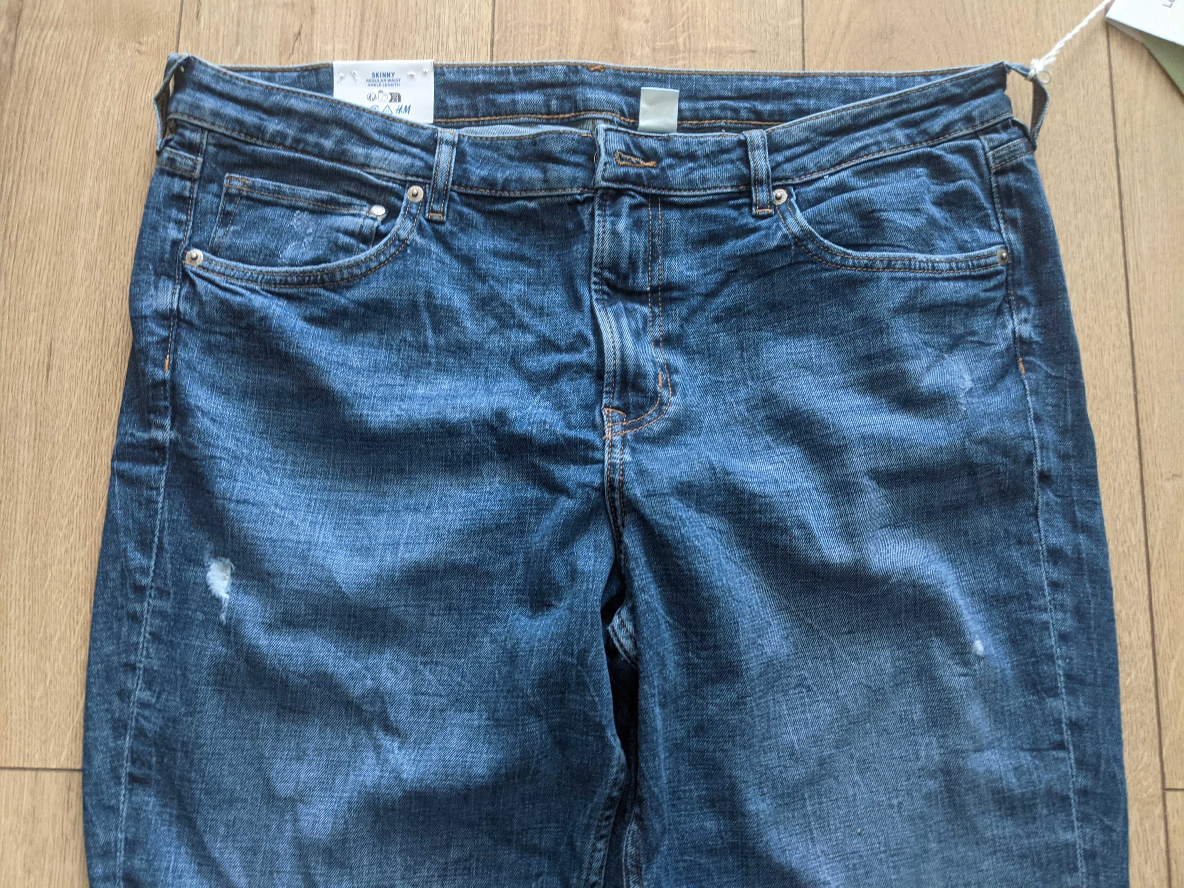 Spodnie męskie 2XL miękki elastyczny jeans skinny 48 H&M pas102