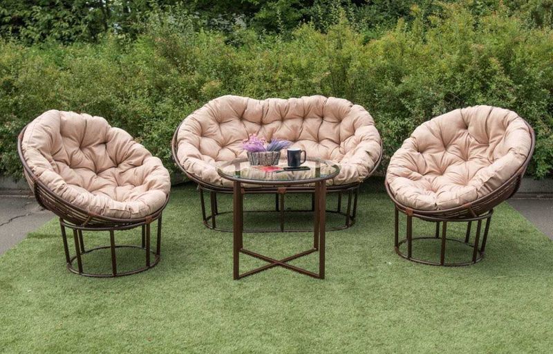 Плетёная Мебель "Фемели Альфа" для дачи. Комплект Садовой мебели