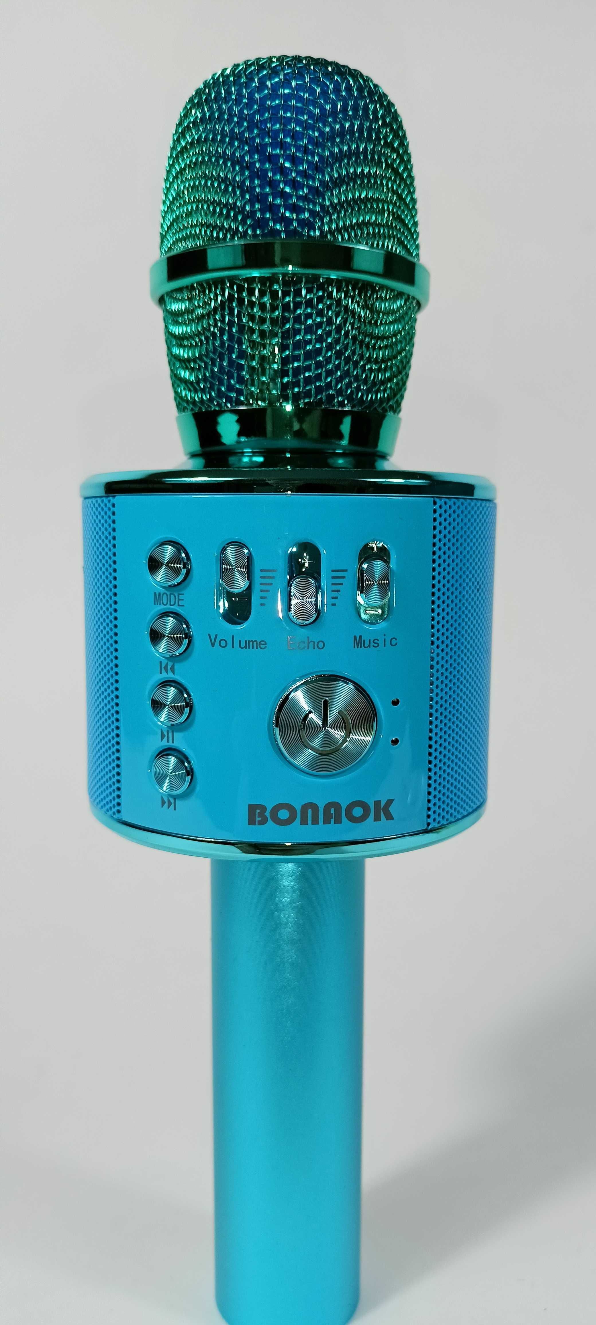 Przenośny mikrofon karaoke 3w1 Bonaok Q37 niebieski