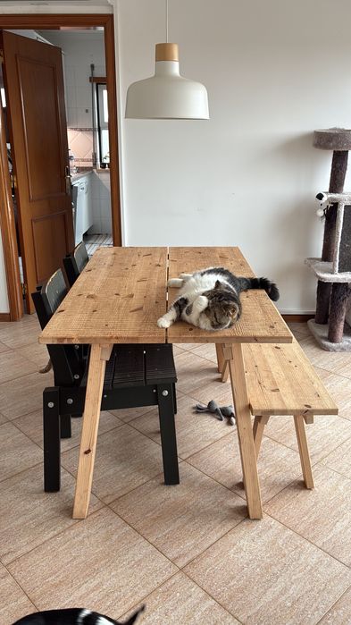 Conjunto ikea - mesa, cadeiras e banco.
