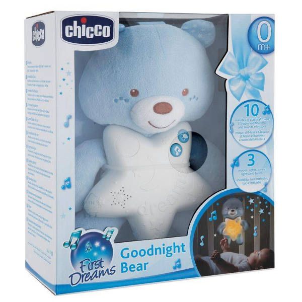 Іграшка нічник проектор Ведмежа рожевий chicco 09156.10