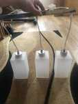 Lampa sufitowa trzy klosze E27