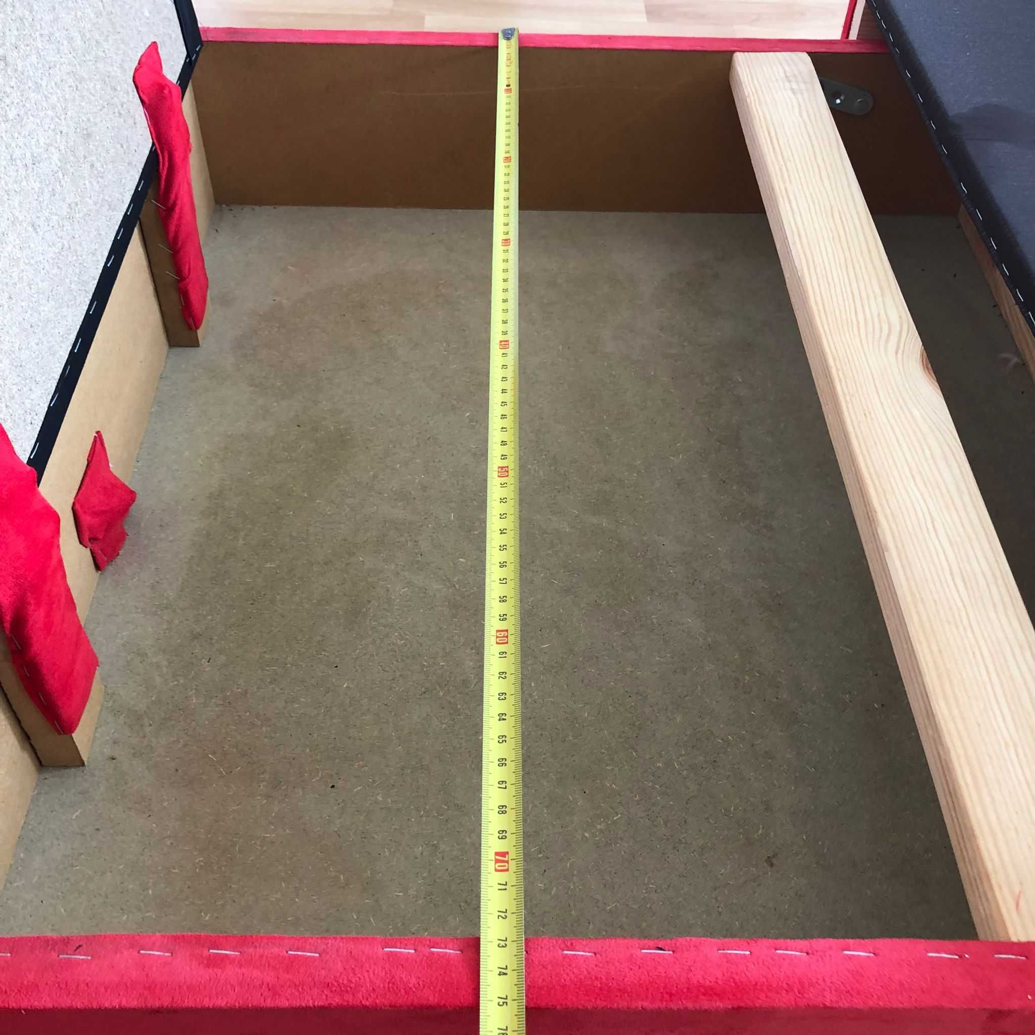 Łózko jednoosobowe 205 cm x 91 cm z pojemnikiem na pościel