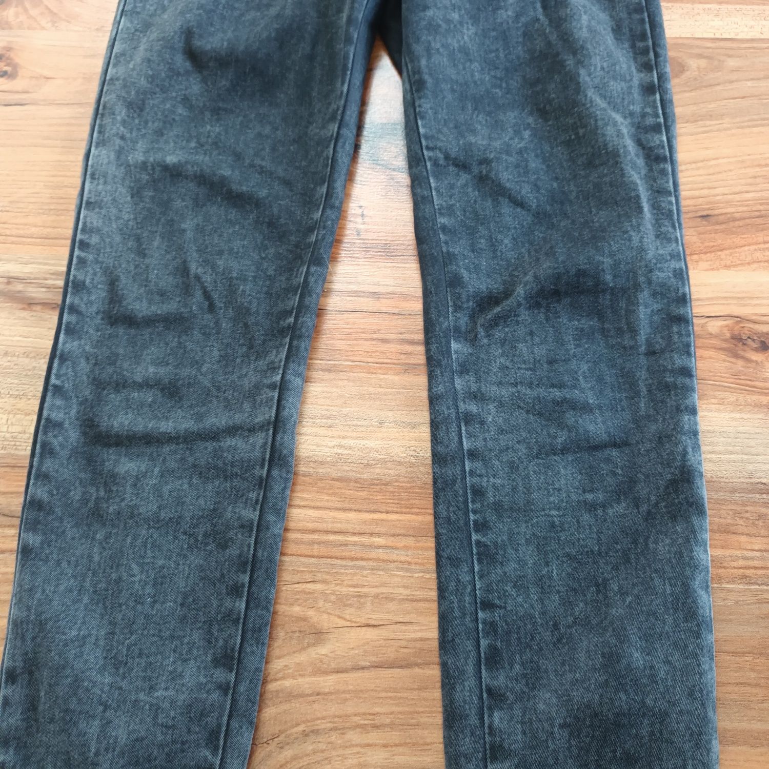 Rurki Mohito 36 S elastyczne jeansy z zamkami grafitowe