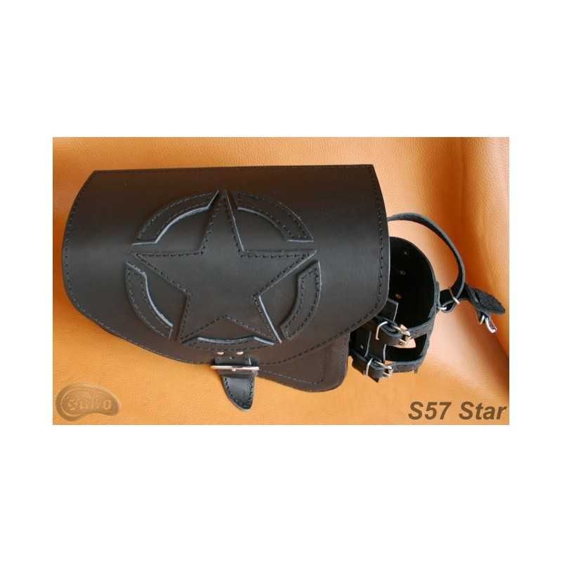 Sakwa motocyklowa skórzana S57 Star H-D Sportster -SAKO-