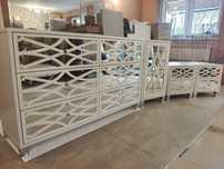 Zestaw 4 mebli do sypialni, salonu, lustra,ornamenty