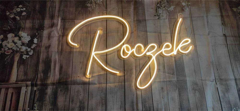 Roczek neon led , napis podświetlany