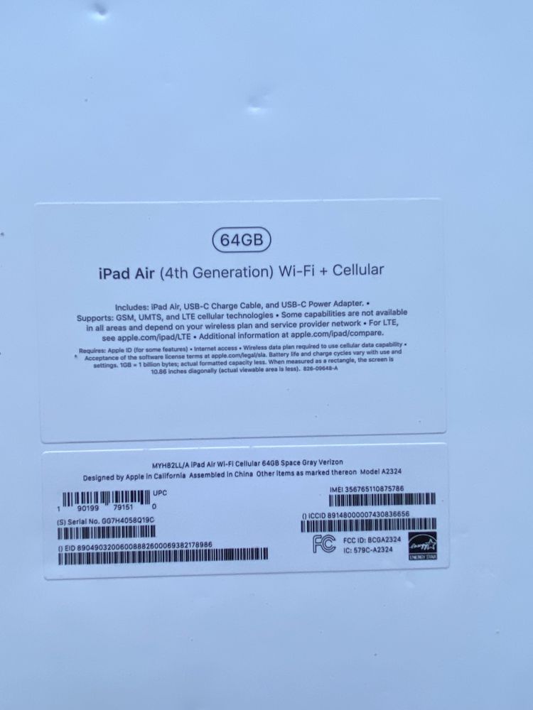 iPad Air 4 (4th Generation) Wi-Fi + Cellular LTE 64gb Новый