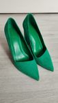 Buty szpilki na grubym obcasie zielone 40 mohito