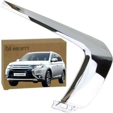 Молдинг переднего бампера правый хром Mitsubishi Outlander 16-20