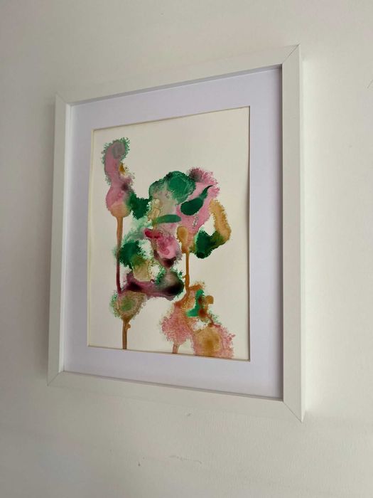 Pintura abstrata em acrílico