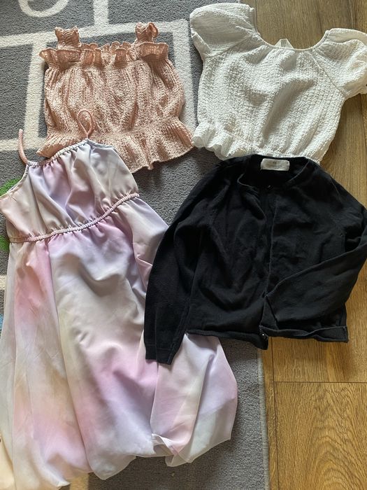 H&M zestaw ubranek dla dziewczynki rozm 110,116 stan bdb x 4 szt